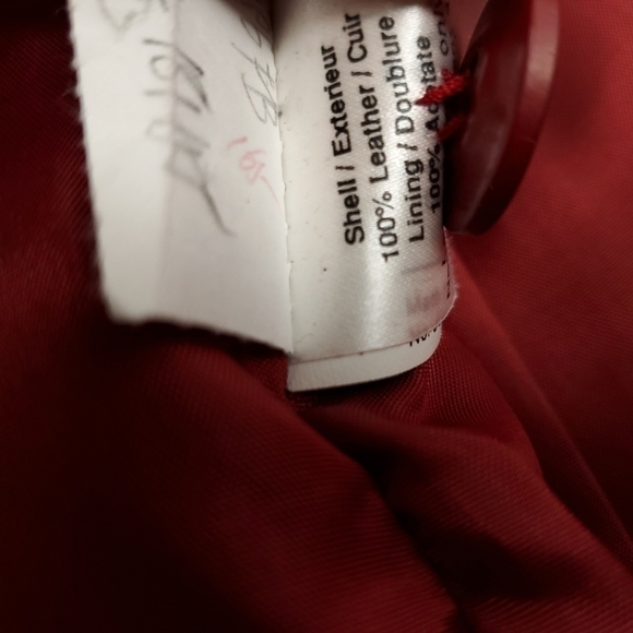 New Identify Red Genuine Leather Embossed Jacket  Sz 8 - Picture 11 of 15